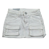 Dondup Gonna In Denim Tinta Unita con Tasconi per Bambina DFG015 BIANCO DONDUP 