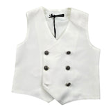 Daniele Alessandrini Gilet Tinta Unita Doppiopetto per Bambino 1296B00046XJ PANNA DANIELE ALESSANDRINI 