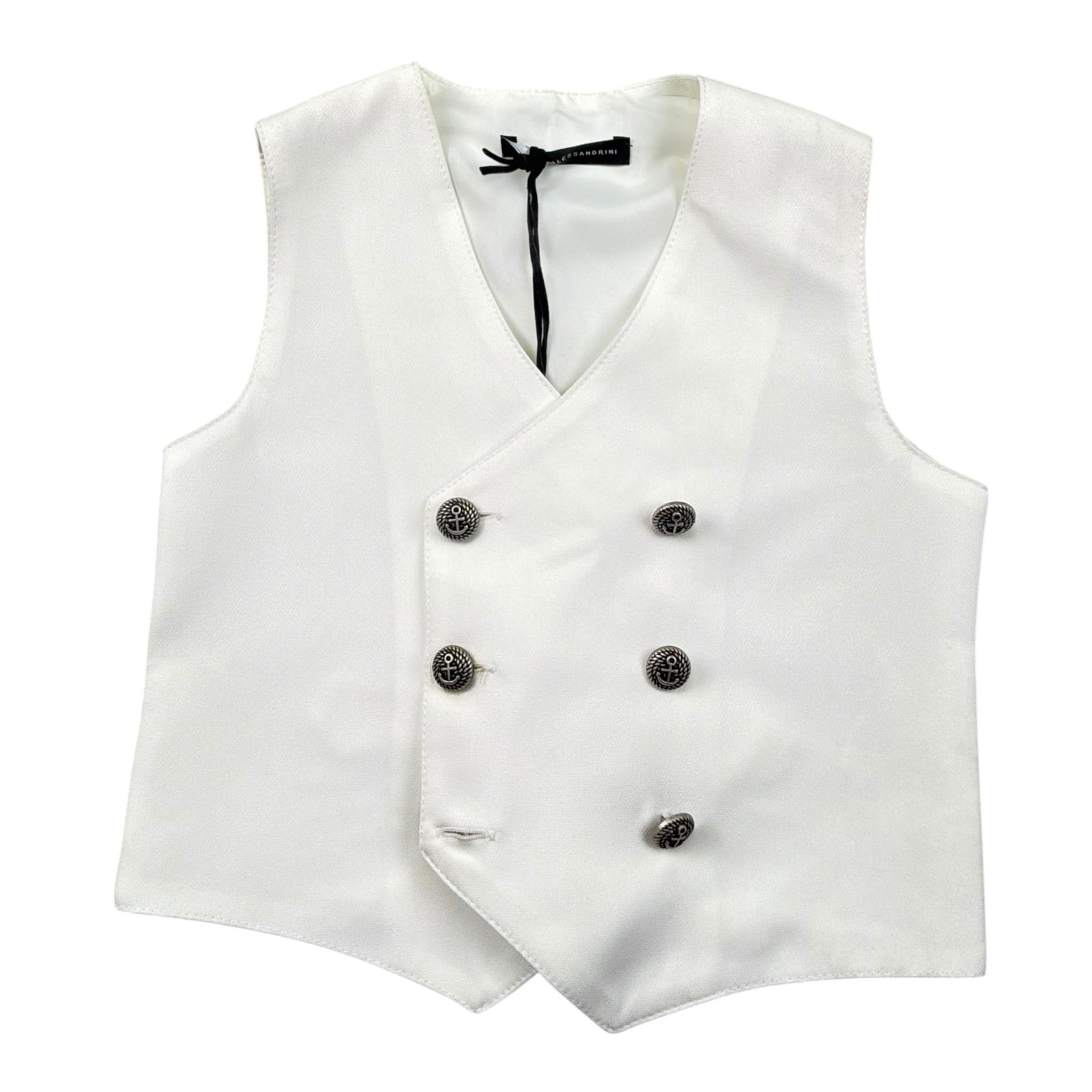 Daniele Alessandrini Gilet Tinta Unita Doppiopetto per Bambino 1296B00046XJ PANNA DANIELE ALESSANDRINI 