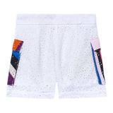 Emilio Pucci Schlichte weiße Sangallo-Spitzenshorts für Mädchen