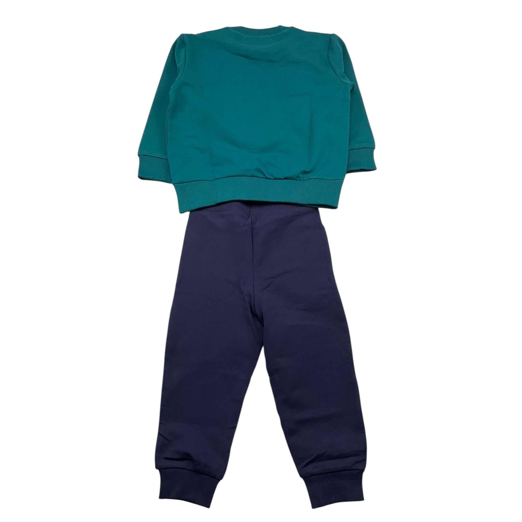 CESARE PACIOTTI completo bicolore 2pz felpa-pantalone Blu/verde per Neonato COMP5310BNX BLU/VERDE CESARE PACIOTTI 