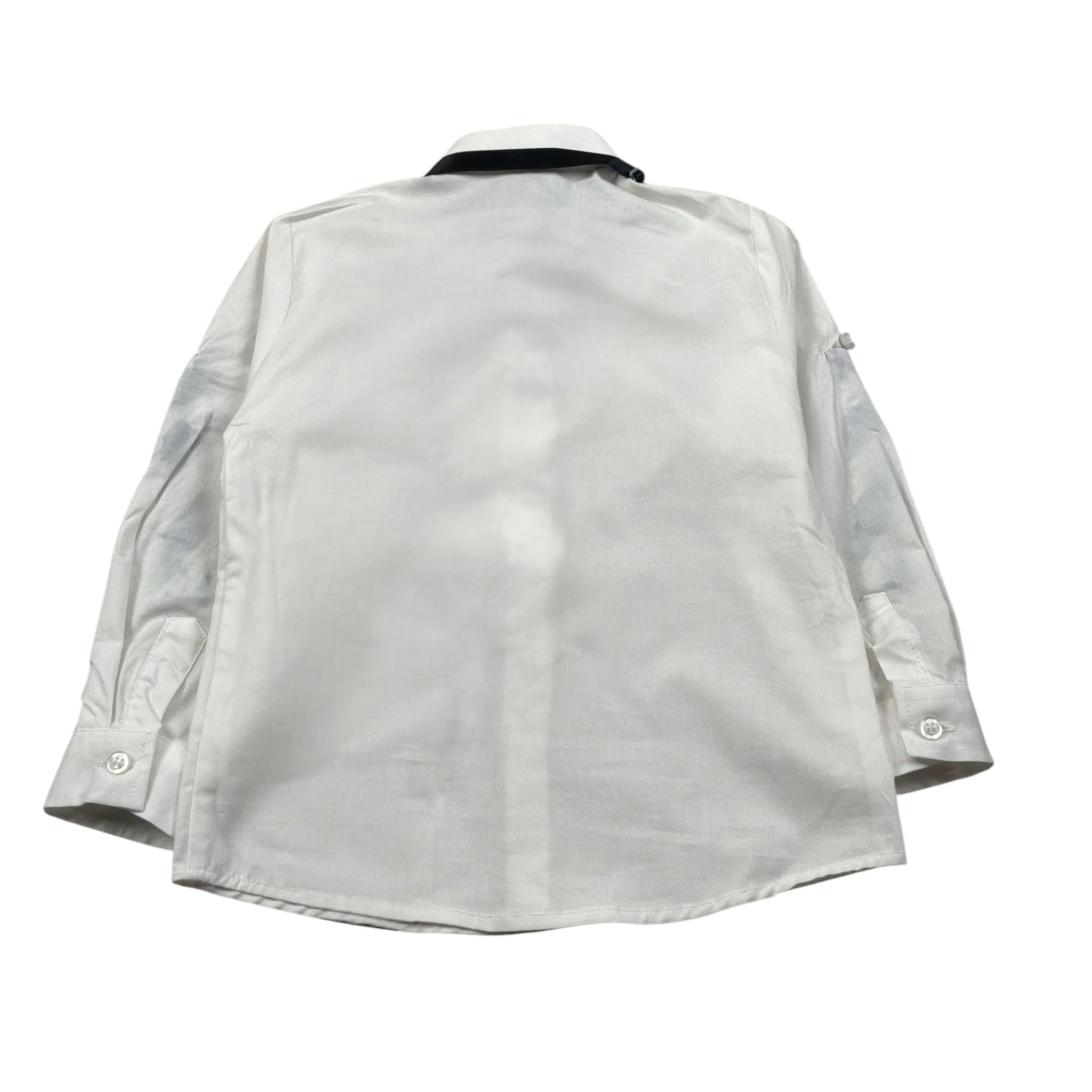 New Gereration Camicia Manica Lunga tinta unita con Papillon Bianco per Neonato 221153 BIANCO NEW GERERATION 