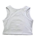 Mousse Canotta Tinta Unita Girocollo con Stampa per Bambina SKTC375W BIANCO MOUSSE 