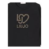 Liu Jo Shirt Tinta Unita Girocollo con Brillantini per Neonata KF4029N NERO LIU JO 