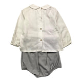 Babidu 2-teiliges Set Shirt-Hose Weiß für Neugeborene