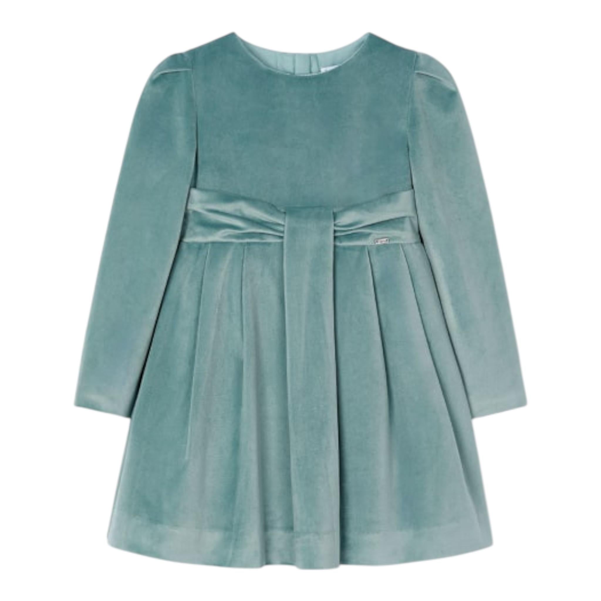 MAYORAL abito tinta unita in velluto Verde per Bambina 4915 VERDE MAYORAL 