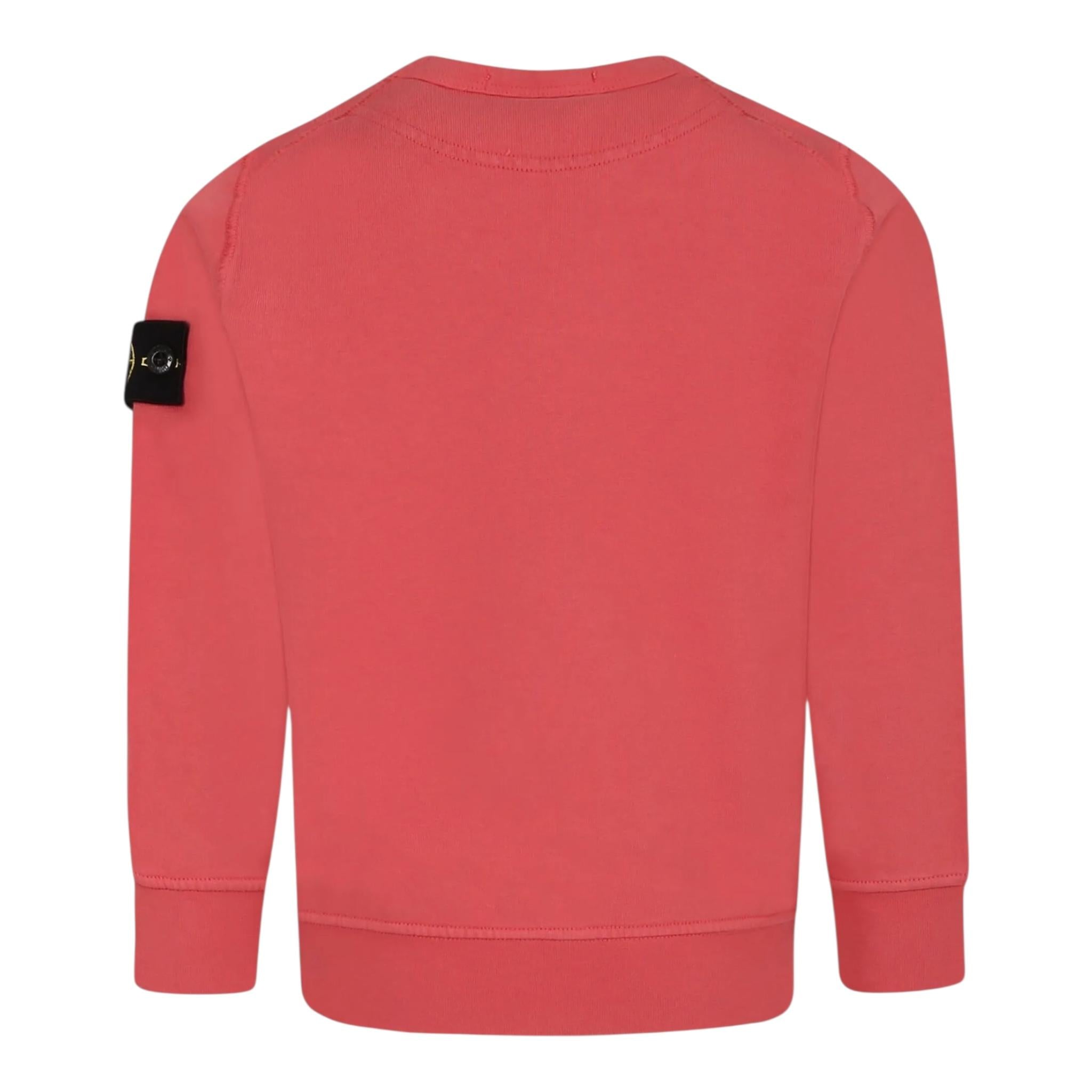 Stone Island Felpa Chiusa Girocollo Tinta Unita per Bambino K1S16610011 SALMONE STONE ISLAND 