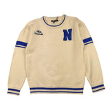 NEVER TOO maglia girocollo tinta unita con ricami in contrasto Panna per Bambino NT2175BX PANNA NEVER TOO 