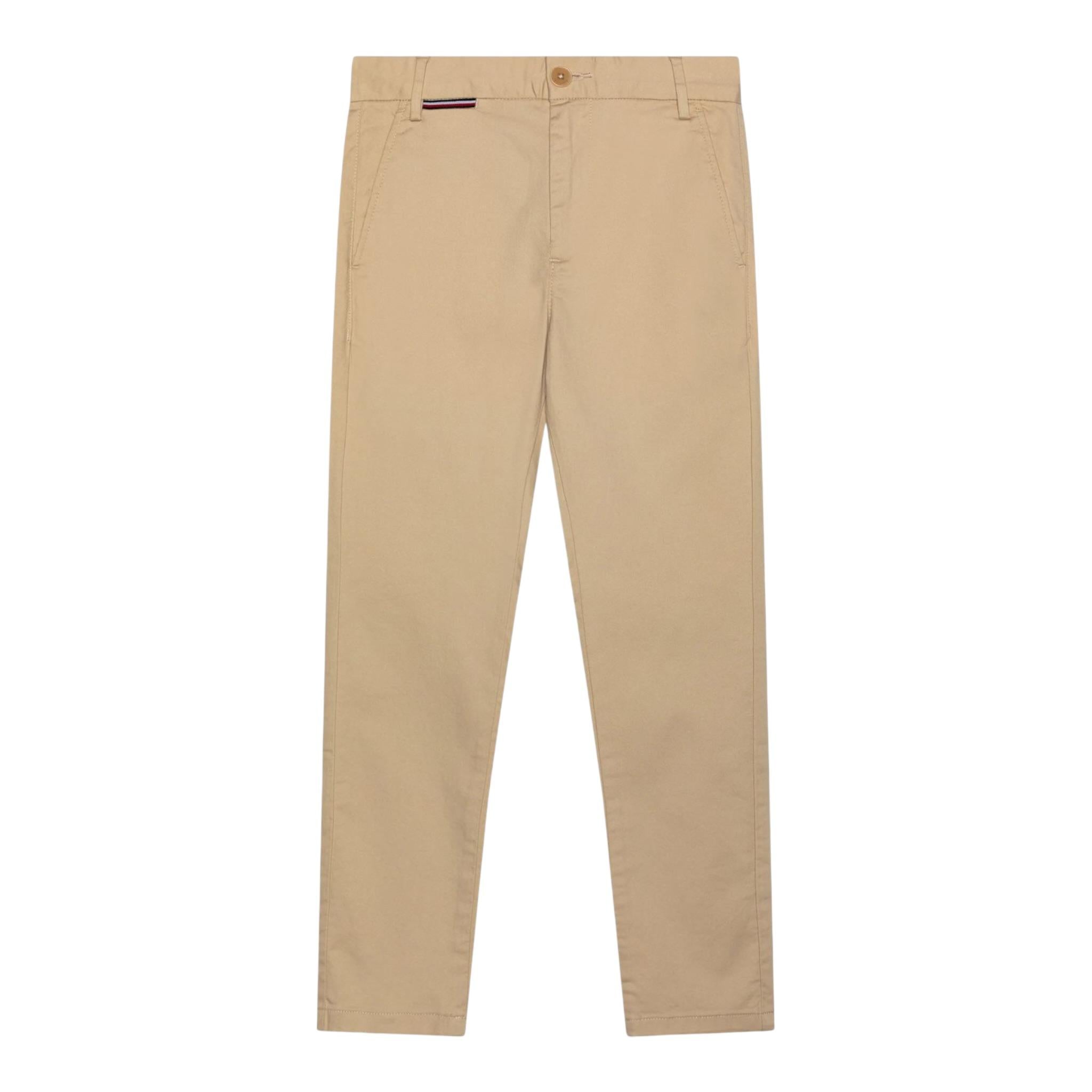 Tommy Hilfiger Pantalone tinta unita con Girovita Regolabile Beige per Bambino KB0KB08609T BEIGE TOMMY HILFIGER 