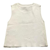 Odi Et Amo – Ärmelloses Top mit einfarbigem Logo-Print in Creme für Mädchen