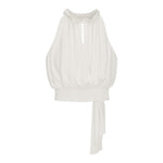 Fun & Fun Camicia Giromanica Tinta Unita per Bambina FNCJSH01080 BIANCO FUN & FUN 