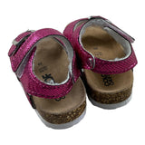 Colors Of California Einfarbige Sandalen mit Schnallenverschluss Fuchsia für Baby Mädchen