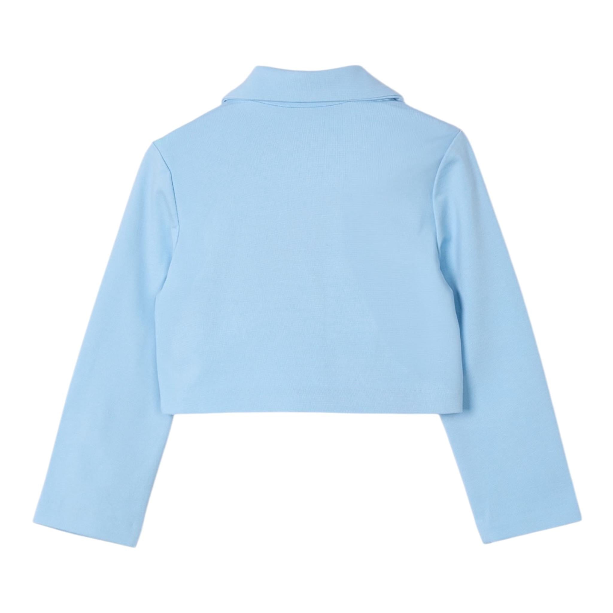 Mayoral Giacca Tinta Unita Modello Crop per Bambina 3405 AZZURRO MAYORAL 