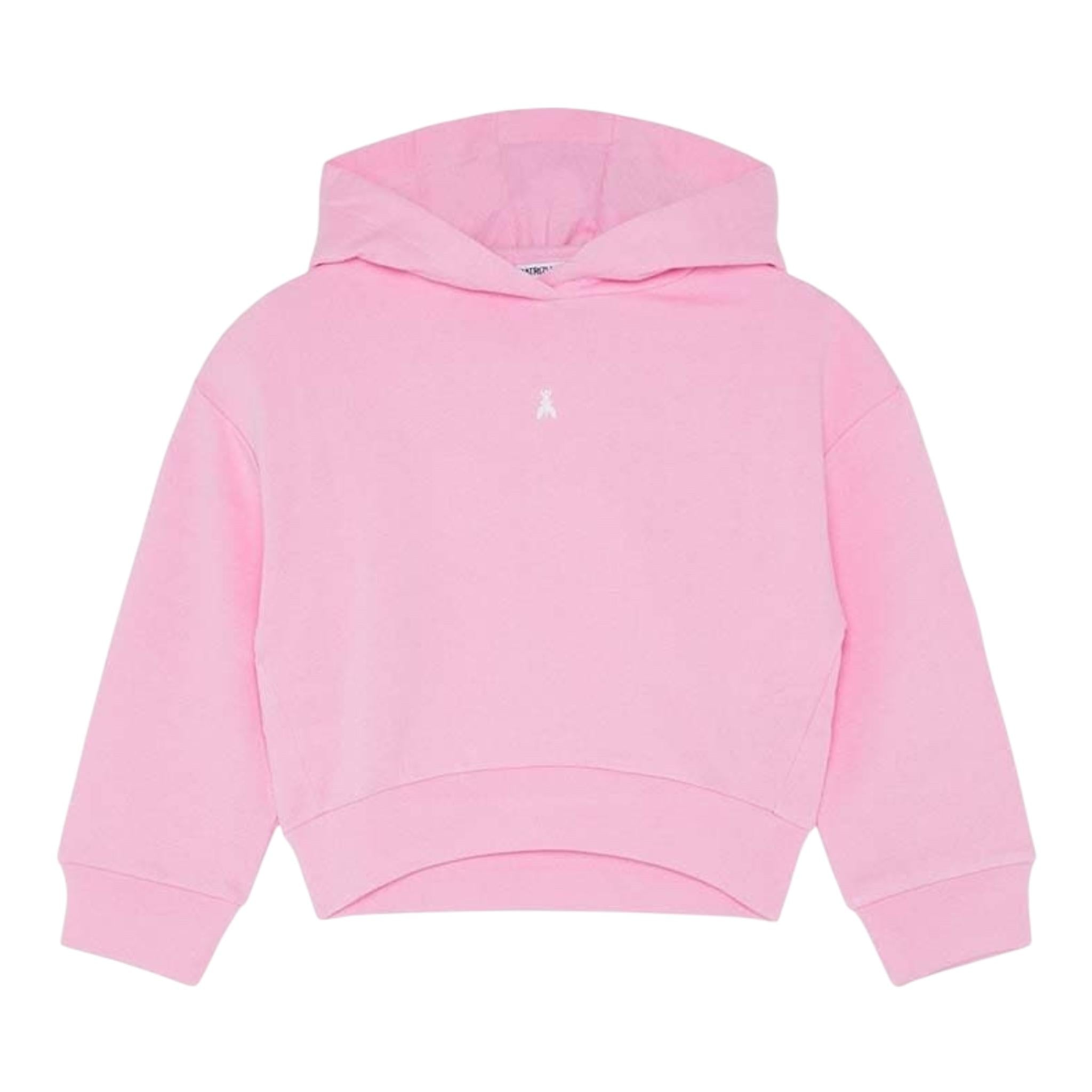 PATRIZIA PEPE felpa tinta unita con cappuccio e logo Rosa per Bambina 7M0857X ROSA PATRIZIA PEPE 