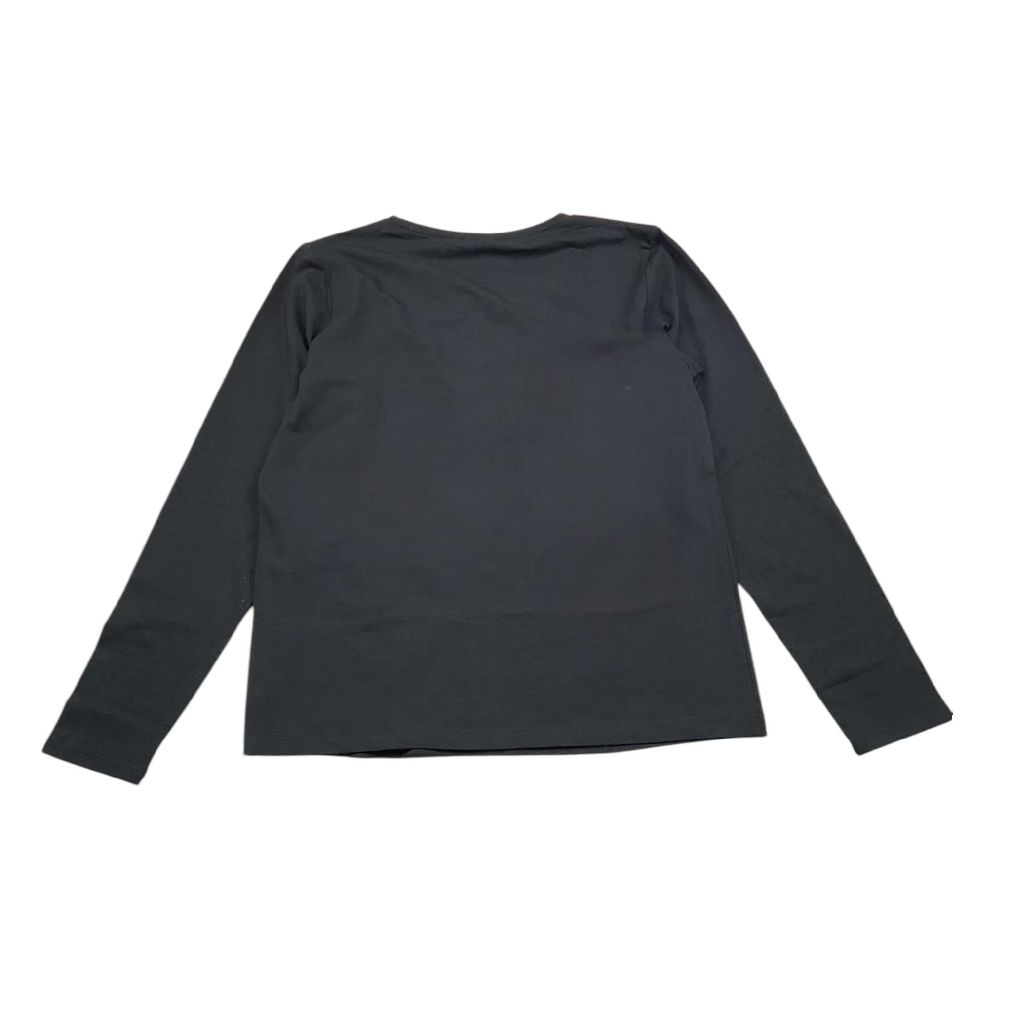 LIU JO shirt girocollo tinta unita con stampa Nero per Bambina GF4158 NERO LIU JO 