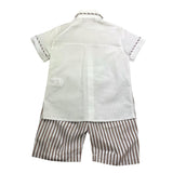 Little Bear Completo 2 Pezzi Camicia-Bermuda per Bambino 8210 BIANCO LITTLE BEAR 