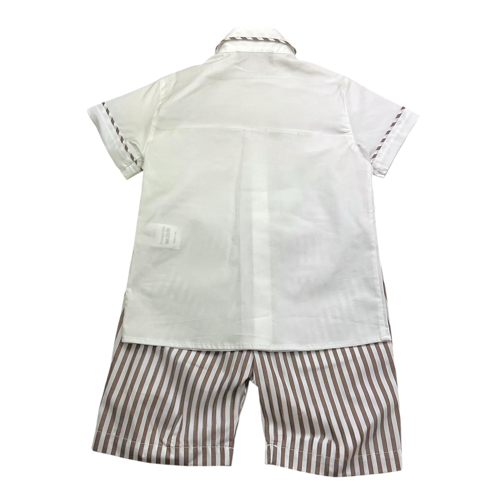 Little Bear Completo 2 Pezzi Camicia-Bermuda per Bambino 8210 BIANCO LITTLE BEAR 