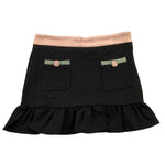 TRUSSARDI gonna tinta unita con logo e tasche Nero per Bambina TGA25102GO NERO TRUSSARDI 