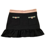 TRUSSARDI gonna tinta unita con logo e tasche Nero per Bambina TGA25102GO NERO TRUSSARDI 