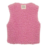 DOU DOU gilet tinta unita con applicazioni Rosa per Bambina DV2A42 ROSA DOU DOU 