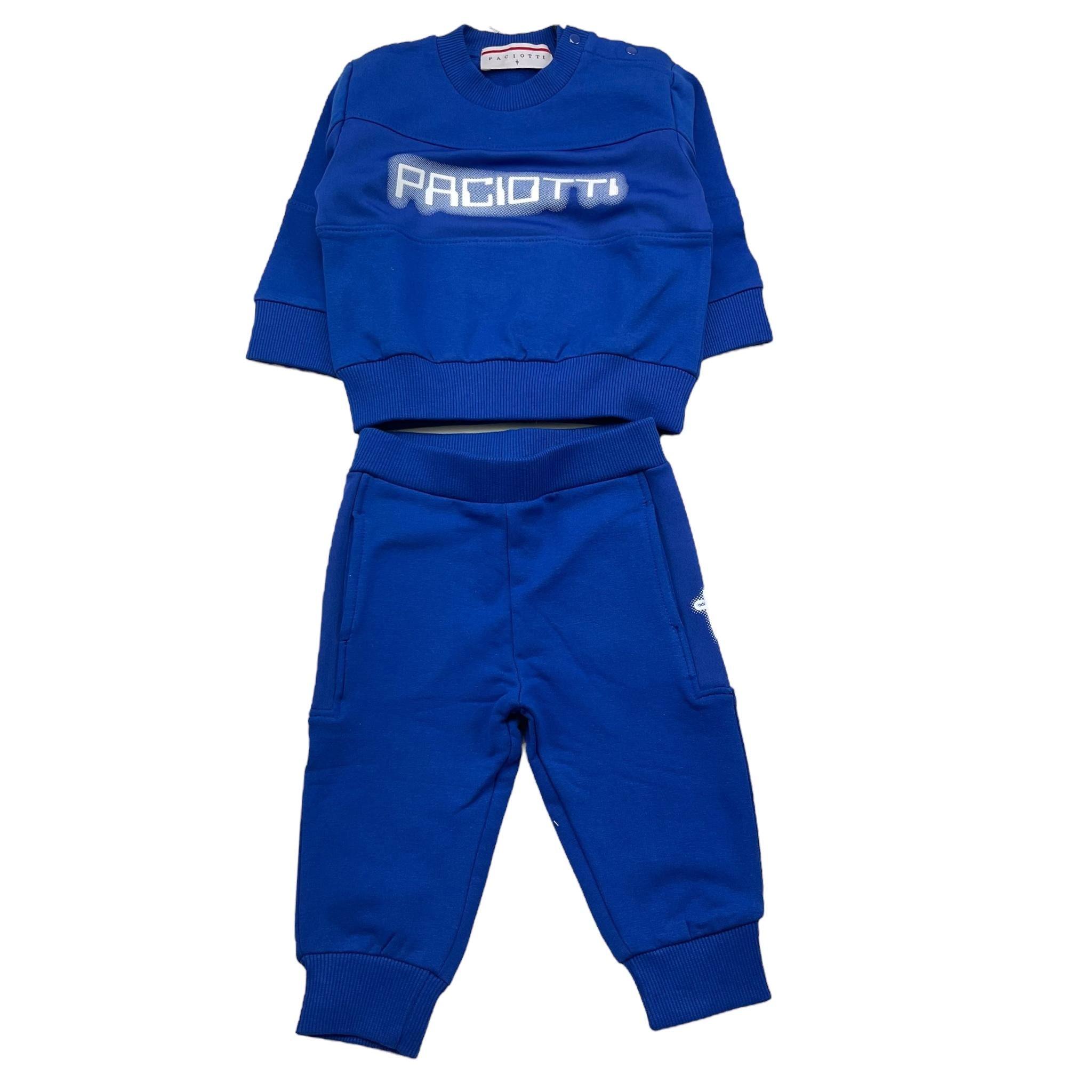 CESARE PACIOTTI completo 2pz tinta unita felpa-pantalone Cobalto per Neonato COMP5301BX COBALTO CESARE PACIOTTI 