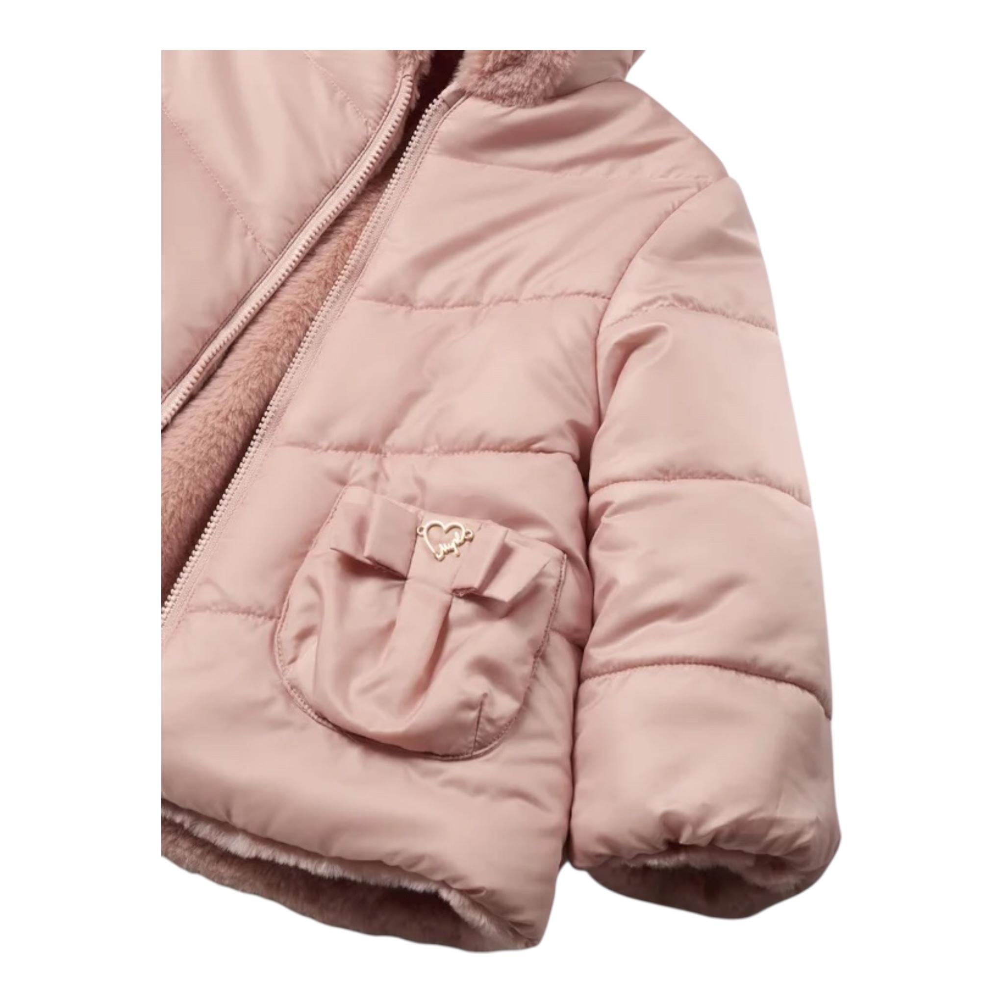 MAYORAL giubbino reversibile tinta unita con zip e cappuccio Rosa per Neonata 2480X ROSA MAYORAL 