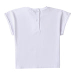 Sarabanda T-Shirt Girocollo Tinta Unita con Stampa per Bambina 0B319 BIANCO SARABANDA 