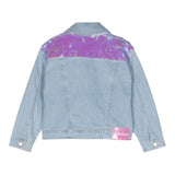 Billieblush Jeansjacke einfarbig mit Pailletten hellblau für Mädchen