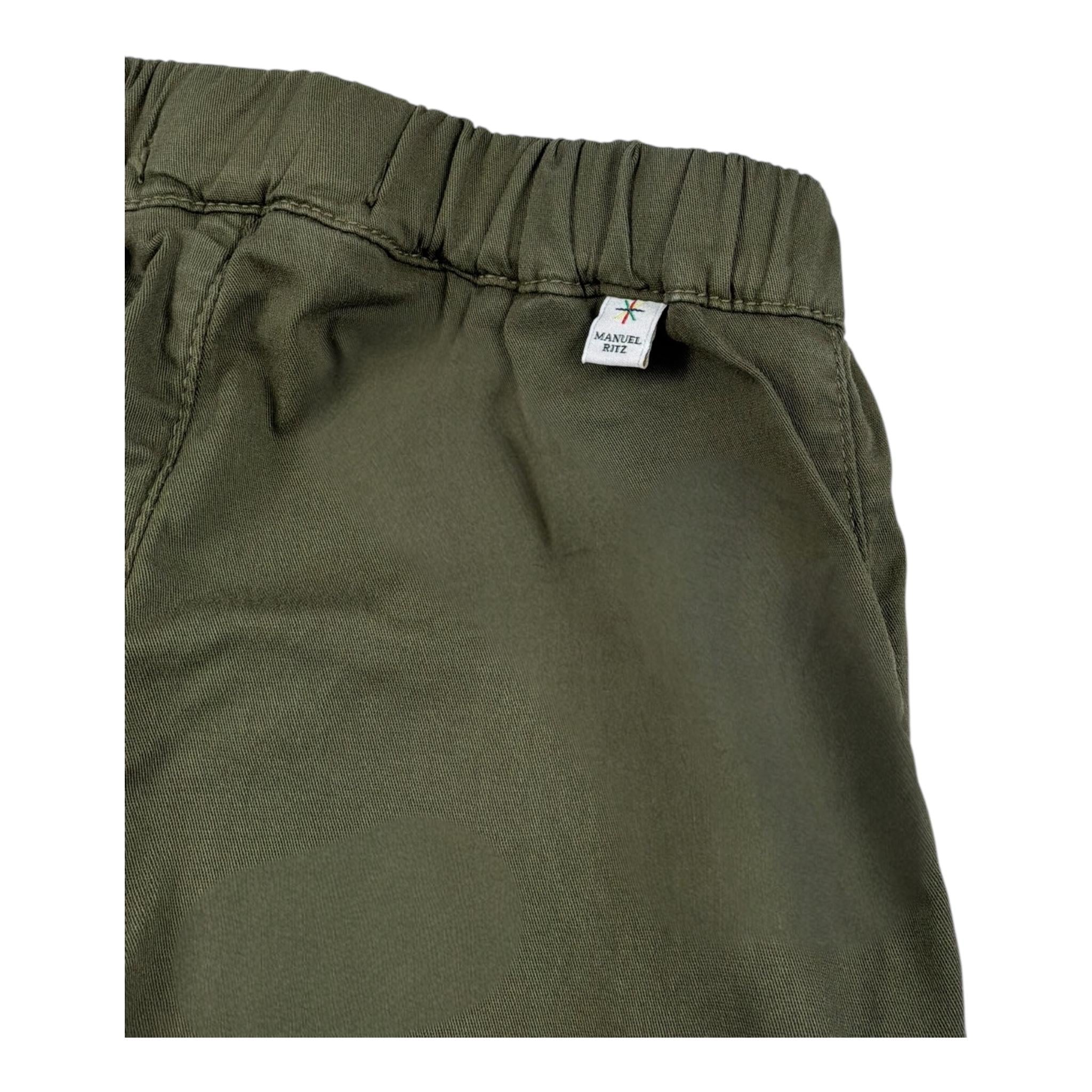 Manuel Ritz Pantalone Tinta Unita con Elastico In Vita per Neonato MR3013X VERDE MANUEL RITZ 
