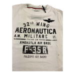 Aeronautica Militare T-Shirt Girocollo Tinta Unita con Stampa per Neonato 251TS0022A BIANCO AERONAUTICA MILITARE 