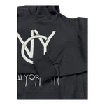 NEVER TOO felpa chiusa con cappuccio tinta unita con stampa in contrasto Nero per Bambino NT2108RX NERO NEVER TOO 