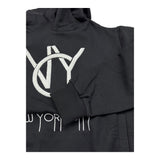 NEVER TOO felpa chiusa con cappuccio tinta unita con stampa in contrasto Nero per Bambino NT2108RX NERO NEVER TOO 