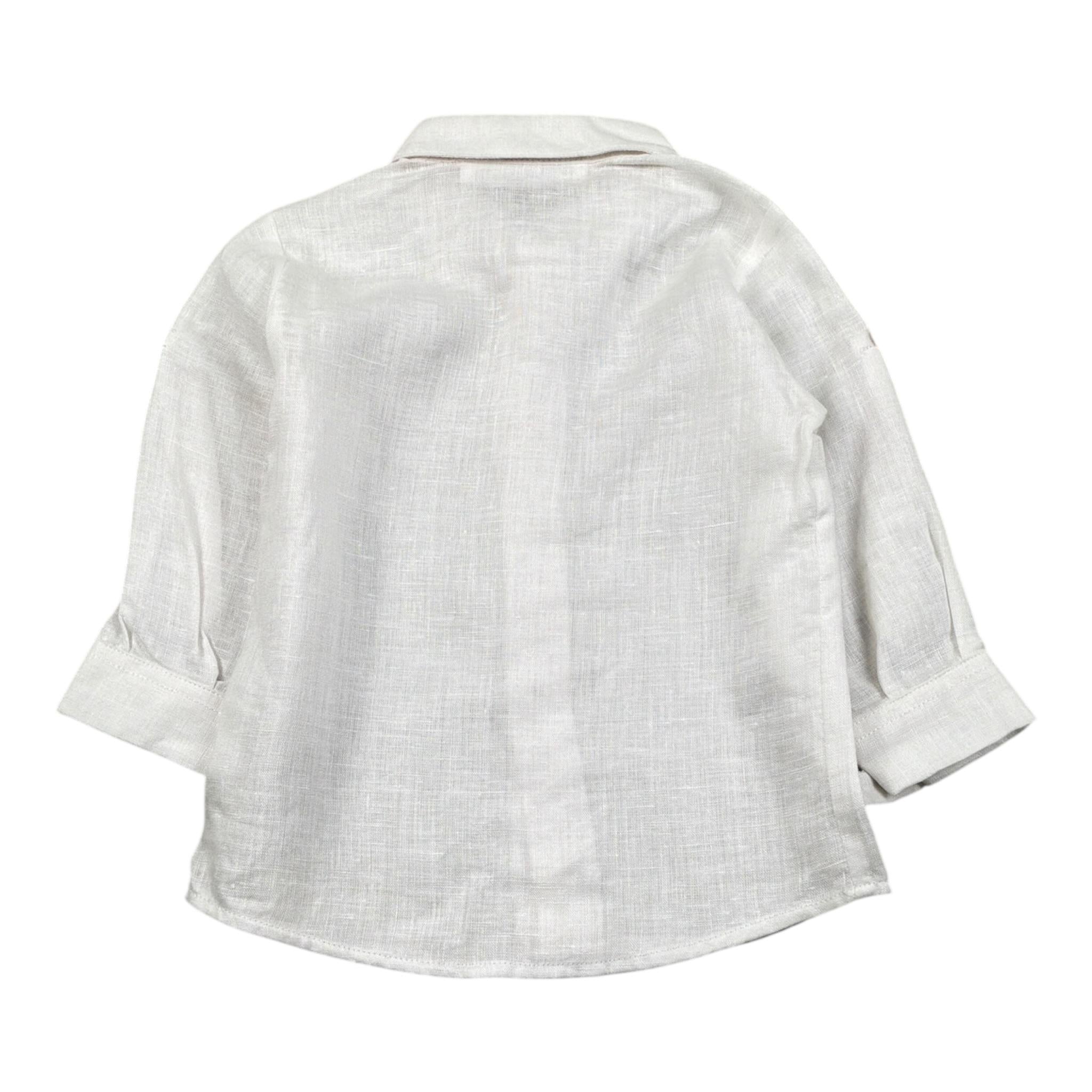 Colori Chiari Completo 2 Pezzi Camicia-Pantalone Bicolore con Fantasia A Quadri Bianco/Azzurro per Neonato MN403080 BIANCO/AZZURRO COLORI CHIARI 