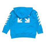Off-White Einfarbiger Hoodie mit Print Blau für Jungen