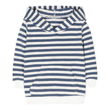 Zhoe &amp; Tobiah Zweifarbiger gestreifter Hoodie Weiß/Blau für Jungen