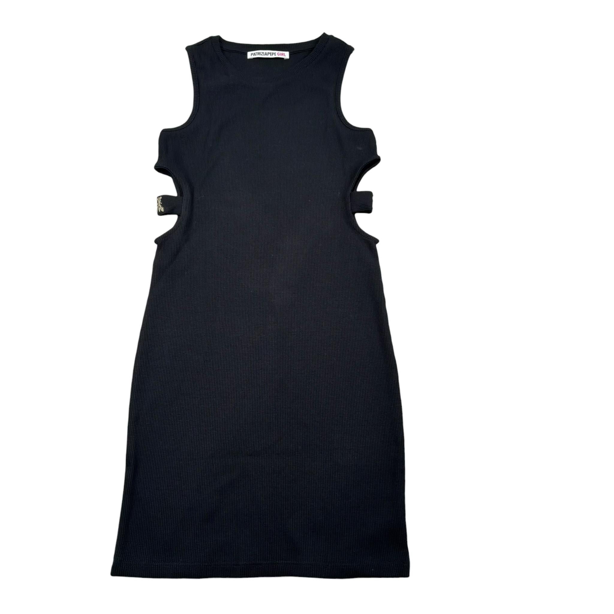 Patrizia Pepe Abito Giromanica Tinta Unita per Bambina 7A0544 NERO PATRIZIA PEPE 