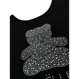 Gaelle T-Shirt tinta unita con Brillantini Nero per Bambina 2746MY00527 NERO GAELLE 