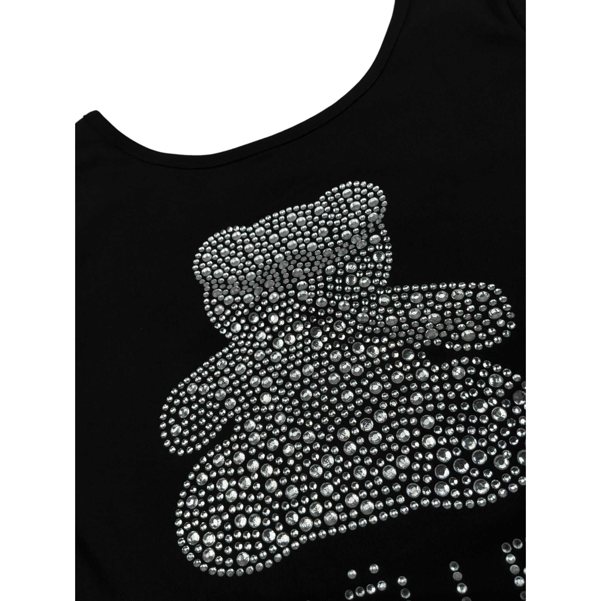 Gaelle T-Shirt tinta unita con Brillantini Nero per Bambina 2746MY00527 NERO GAELLE 