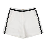 Vicolo Short Einfarbig mit Kontrastbesatz Creme für Mädchen
