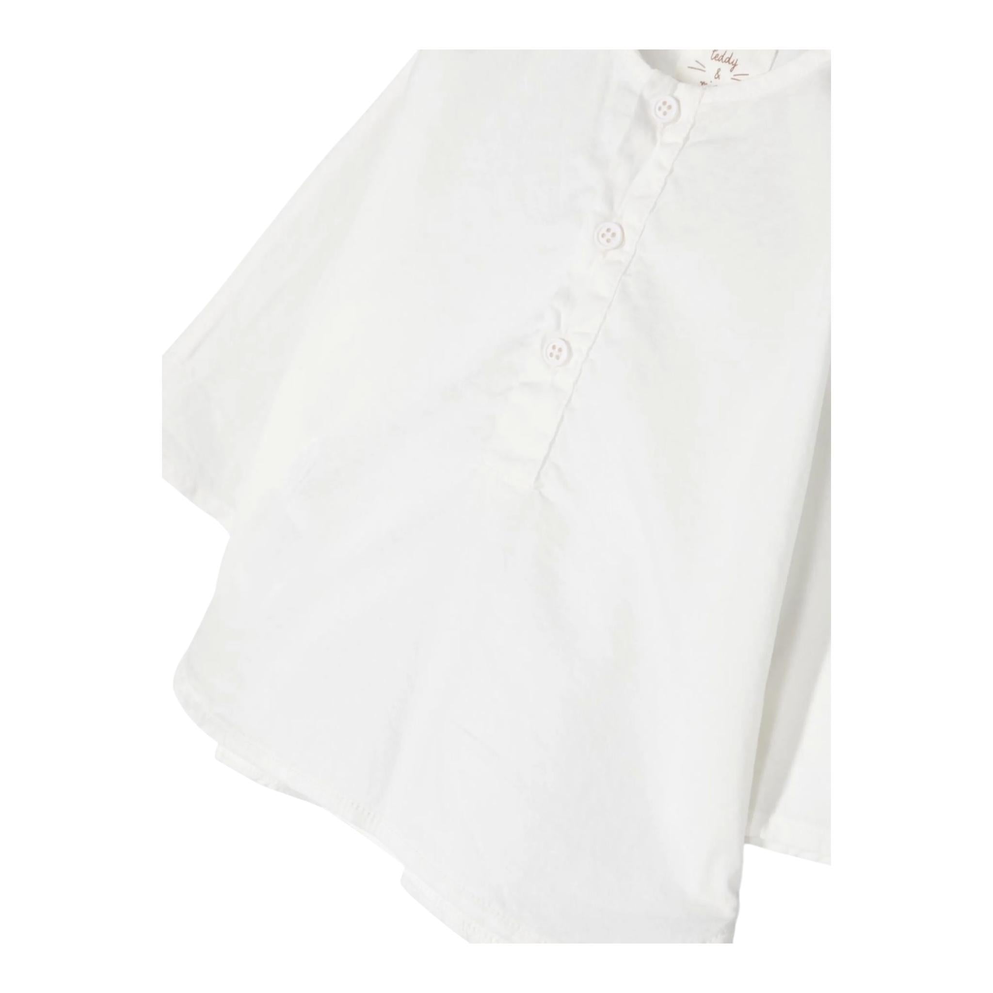 Teddy E Minou Camicia Manica Lunga Tinta Unita per Neonato E25CI007C6039 BIANCO TEDDY E MINOU 
