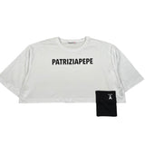 Patrizia Pepe T-Shirt Girocollo Tinta Unita Modello Crop per Bambina 7M0878 BIANCO PATRIZIA PEPE 