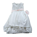 Gai Mattiolo Abito Cerimonia Tinta Unita Giromanica per Bambina GM150143R BIANCO GAI MATTIOLO 