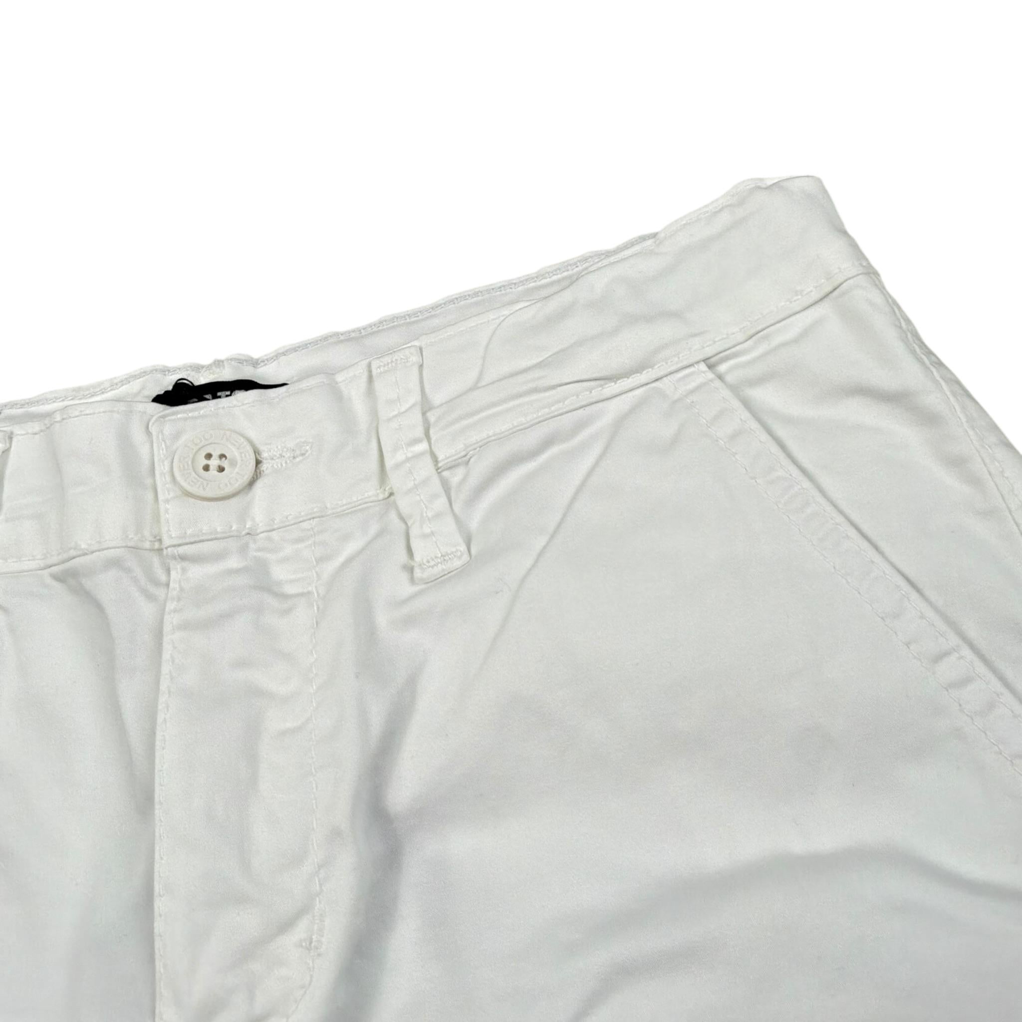 Never Too Bermuda tinta unita con Girovita Regolabile Bianco per Bambino NT2378B BIANCO NEVER TOO 