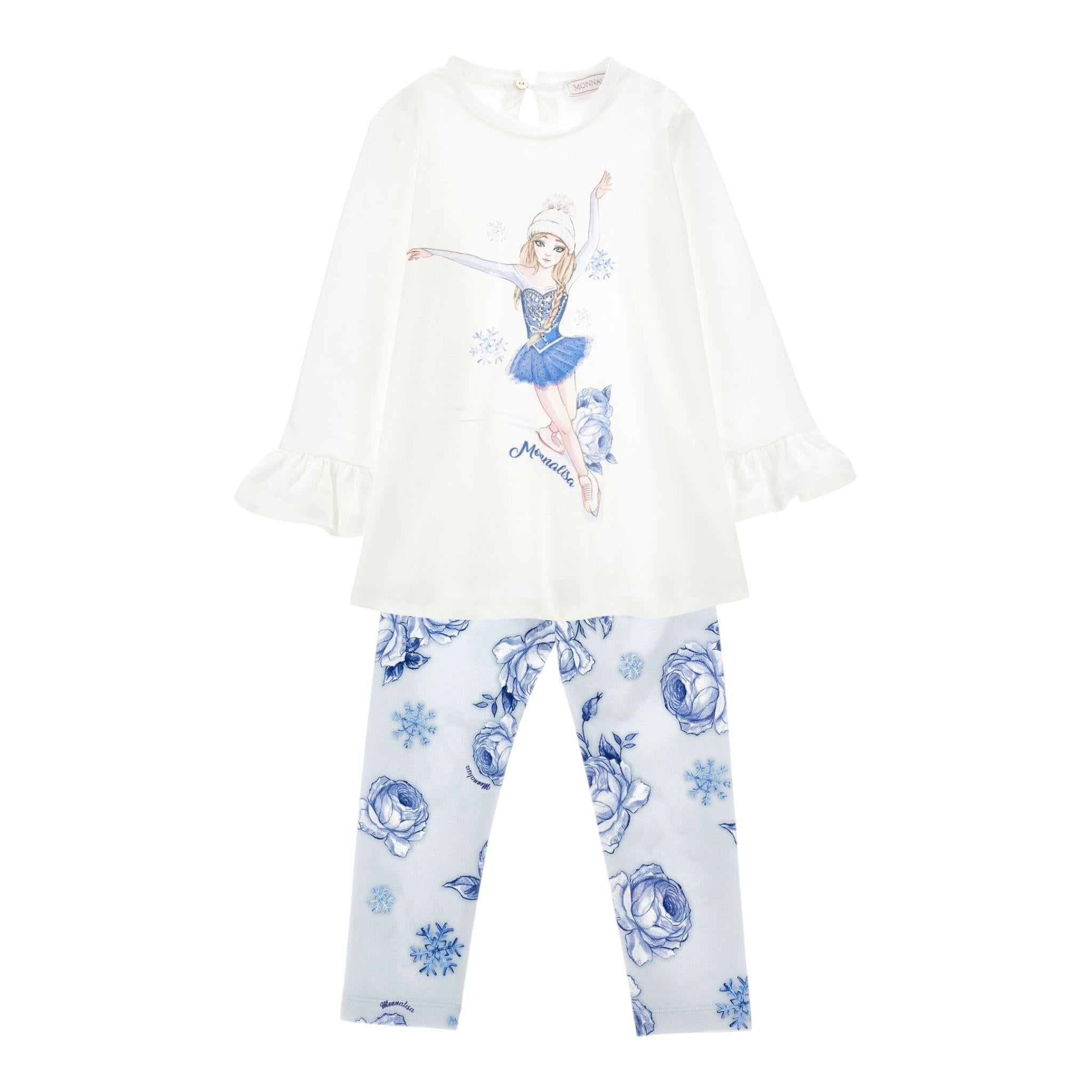 MONNALISA completo 2 pezzi t-shirt-leggins Bianco per Neonata 11D505NPN BIANCO MONNALISA 