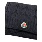 MONCLER sciarpa tinta unita cn logo Blu per Bambino 3C7002004 BLU MONCLER 