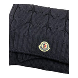 MONCLER sciarpa tinta unita cn logo Blu per Bambino 3C7002004 BLU MONCLER 