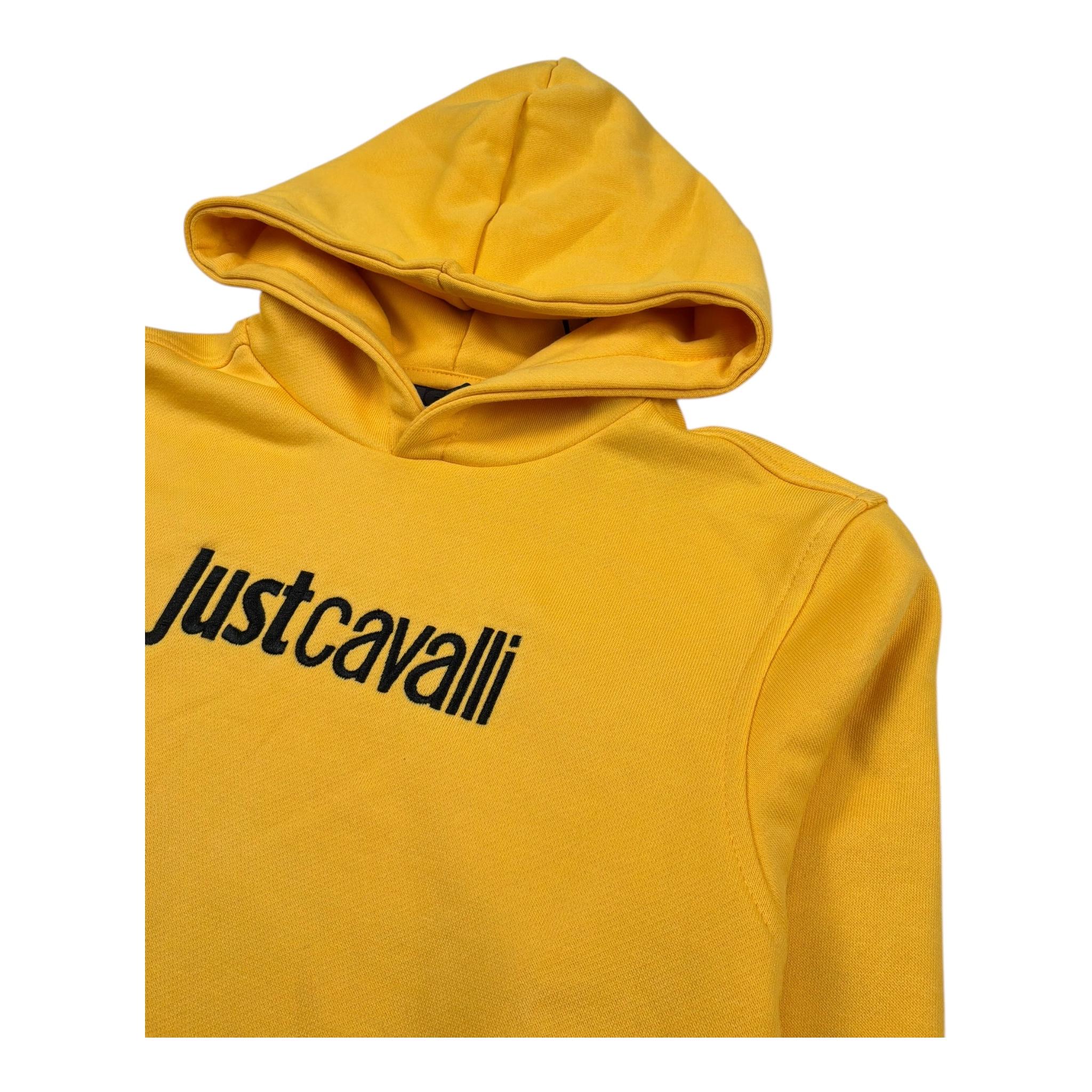 Just Cavalli Felpa Chiusa con Cappuccio Tinta Unita con Stampa per Bambino JBP26011FE GIALLO JUST CAVALLI 