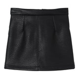 ELISABETTA FRANCHI gonna tinta unita in ecopelle Nero per Bambina EFG169 NERO ELISABETTA FRANCHI 