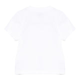 Moschino T-Shirt Girocollo Tinta Unita con Stampa per Neonato MUM045 BIANCO MOSCHINO 