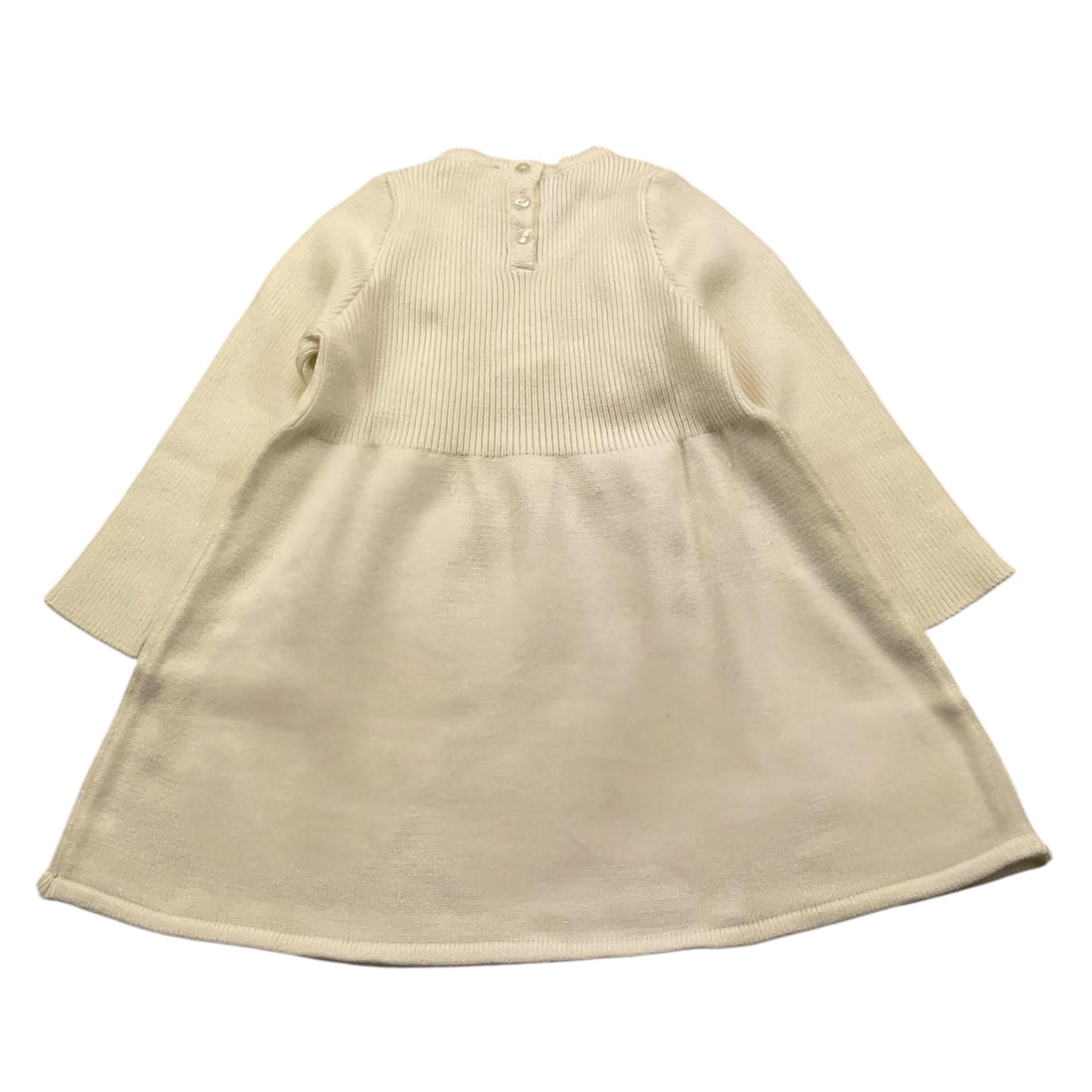 LIU JO abito in maglia manica lunga tinta unita Panna per Neonata HF4021X PANNA LIU JO 